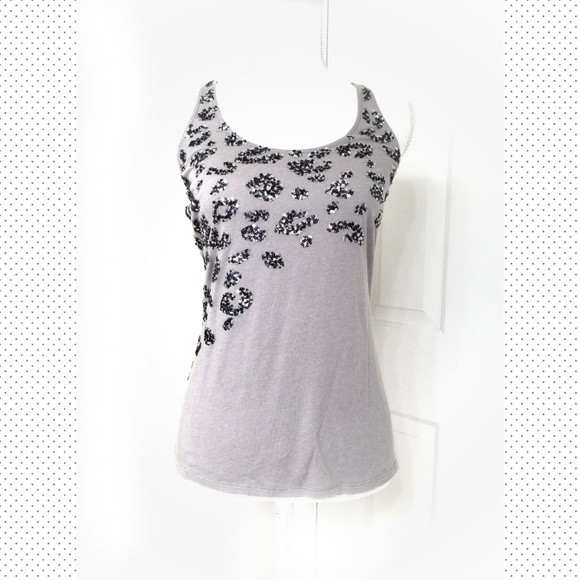 Express Tops - EXPRESS Gray sequin tank top